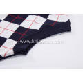 Boy's Knitted Diamond Crossing Line School Vest